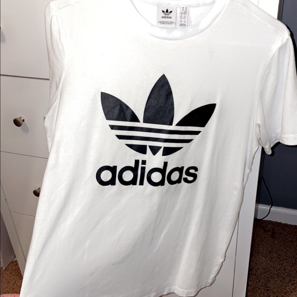 White adidas tee